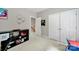 Bedroom with a black bookshelf and neutral walls is a perfect space to call your own at 16714 Hammock Creek Pl, Charlotte, NC 28278