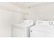 Convenient laundry room with shelving and modern washer and dryer at 1734 Seifert Cir, Charlotte, NC 28205