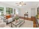 Inviting living room with hardwood floors, neutral decor, and a view to the outside at 1734 Seifert Cir, Charlotte, NC 28205