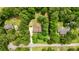 Aerial view showcasing the home's location surrounded by mature trees and expansive yard space at 2434 Olewoods Ct, Rock Hill, SC 29732