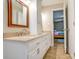 Bathroom featuring double sinks, granite countertops, and modern fixtures at 2434 Olewoods Ct, Rock Hill, SC 29732