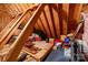 Large attic space with open beams providing abundant storage at 2563 Firethorn Ct, Gastonia, NC 28056