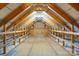 Unfinished attic with exposed wooden beams and insulation at 258 Cherrytree Dr, Fort Mill, SC 29715
