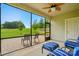 Covered porch with views of the backyard at 258 Cherrytree Dr, Fort Mill, SC 29715