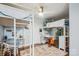 Bright bedroom with modern lofted bed frames, carpet, ceiling fan, and natural light at 2843 Startown Rd, Lincolnton, NC 28092