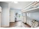 Bright bedroom featuring a unique loft bed design and light blue walls at 2843 Startown Rd, Lincolnton, NC 28092