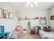 Bright bedroom with twin beds, ceiling fan and soft carpet flooring at 2843 Startown Rd, Lincolnton, NC 28092