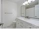 Bright bathroom featuring a large mirror, vanity and marble flooring at 2908 Dylan Nw Pl, Concord, NC 28027