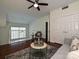Upstairs living room with second story window and modern decor at 300 W 5Th St # 723, Charlotte, NC 28202