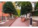 A beautiful walkway with seating nestled amongst lush greenery at 300 W 5Th St # 723, Charlotte, NC 28202