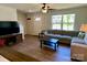 Inviting living room features new flooring, a comfortable couch, and a flat screen tv at 3113 Bouquet St, Charlotte, NC 28215