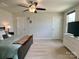 Relaxing main bedroom featuring a ceiling fan, neutral walls, and plush carpet at 3113 Bouquet St, Charlotte, NC 28215