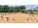 A community playground featuring fitness equipment, slides, and covered picnic areas for residents' outdoor enjoyment at 317 Annatto Way, Tega Cay, SC 29708