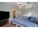 Comfortable bedroom with a walk-in closet and ceiling fan at 4002 Paddle Wheel Ln, Indian Trail, NC 28079