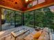 Relaxing screened porch with a comfortable seating area, offering serene views of the surrounding greenery at 4290 Barbrick St, Sherrills Ford, NC 28673