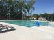 Large community swimming pool featuring accessible entry and plenty of lounge seating on a sunny day at 435 Galbreath Ct # 128, Fort Mill, SC 29708