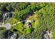 Expansive property featuring a lush, private lot surrounded by mature trees and bordered in red at 546 Little Cove Ln, Lake Wylie, SC 29710