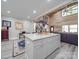 Kitchen island is the central feature between the living room and kitchen at 574 Crescent Rd, Rockwell, NC 28138