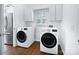 Bright laundry room featuring modern appliances and natural light at 6206 Glencairn Ct, Charlotte, NC 28269