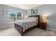 Inviting bedroom with large windows and a comfortable bed at 6432 Morningsong Ln, Charlotte, NC 28269