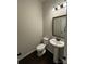 Elegant powder room with modern fixtures and a sleek pedestal sink at 9236 Ainslie Downs St, Charlotte, NC 28273