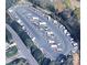 Aerial view of a boat storage facility with many boats and trailers stored in an organized manner at 134 Lake Spring Loop, Mooresville, NC 28117