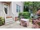 Relaxing backyard features patio, landscaping and privacy fence at 7023 Blakeney Greens Blvd, Charlotte, NC 28277