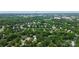 Expansive aerial view of a neighborhood, lush greenery, and the Ballantyne skyline in the distance at 10024 Tealridge Ln, Charlotte, NC 28277