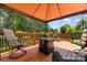 Spacious patio with covered gazebo and comfortable seating area at 1012 Lightwood Dr, Matthews, NC 28105