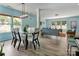 Open concept dining room that flows into the living room, with nice flooring at 1017 Quail Run Ct, Indian Land, SC 29707