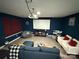 This spacious living room features a projector and a projector screen at 1017 Quail Run Ct, Indian Land, SC 29707