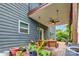 Charming home featuring a back patio with a porch swing and lovely outdoor setting at 1017 Quail Run Ct, Indian Land, SC 29707