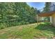 A great backyard with lush trees and greenery at 126 Meadow Glen Dr, Troutman, NC 28166