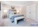 Bedroom featuring grey bed frame, white walls, carpet and closet at 1511 River Cane St, Edgemoor, SC 29712
