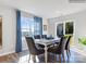 Dining area with a classic table, comfortable seating, and large windows providing natural light and pleasant views at 1511 River Cane St, Edgemoor, SC 29712