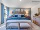 Inviting bedroom showcasing a luxurious bed, stylish decor, and a serene color palette for a relaxing atmosphere at 1511 River Cane St, Edgemoor, SC 29712
