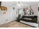 Bedroom with black-out curtains and sports-themed wall art at 2411 28Th Ne St, Hickory, NC 28601