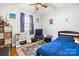 Bedroom with hardwood floors, a ceiling fan and window offering natural light at 2522 Doster Rd, Monroe, NC 28112