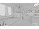 Elegant bathroom featuring marble countertops, a soaking tub, and glass-enclosed shower at 2814 Glendale Rd, Charlotte, NC 28209