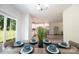 Dining area with views of the kitchen and modern decor throughout the home at 3403 Keith Dr, Charlotte, NC 28269