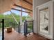 Tranquil outdoor balcony space with wooden floor, with lovely nature and neighborhood views at 4049 Shadowbrook Rd, Waxhaw, NC 28173