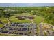 Aerial view of a well-maintained baseball complex with multiple fields and ample parking at 424 Cassia Ct, Fort Mill, SC 29708