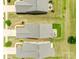 Aerial view of the home featuring a well-manicured lawn and fenced in back yard at 4511 Middlebury Ln, Fort Mill, SC 29715