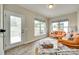 Bright sun room with access to backyard and featuring stylish windows and comfortable rattan furniture at 4511 Middlebury Ln, Fort Mill, SC 29715