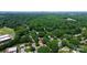 Scenic aerial view highlighting the property's location near schools, parks, and lush green spaces, Charlotte Skyline at 5929 Brookhaven Rd, Charlotte, NC 28210