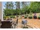 Outdoor patio with seating and a grill, set against a backdrop of lush landscaping, ideal for relaxation at 6010 Hawk View Rd, Waxhaw, NC 28173