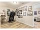 Basement space with wood floors and ample wall decorations at 6010 Hawk View Rd, Waxhaw, NC 28173