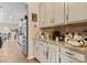 Well-organized kitchen area with gray cabinets, granite countertops, and stainless steel appliances at 6010 Hawk View Rd, Waxhaw, NC 28173