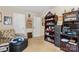 Home office area with ample shelf space and storage at 6010 Hawk View Rd, Waxhaw, NC 28173