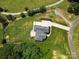 Expansive aerial view of a home, showcasing the lush green lawn, driveway, and neighboring land at 867 Bellegray Rd, Clover, SC 29710
